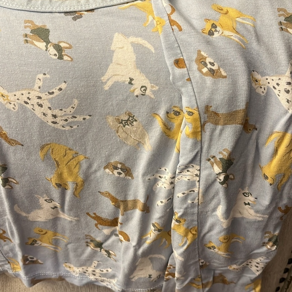 Milk berry puppy print Kids Pajamas with Dog Print - Blue 18 M - Picture 2 of 5